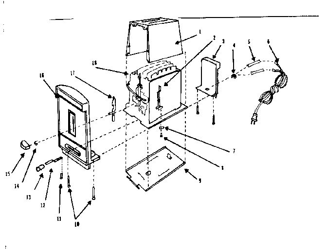 Replacement Parts Diagram and Parts List for T230ALA  Proctor Silex Toaster